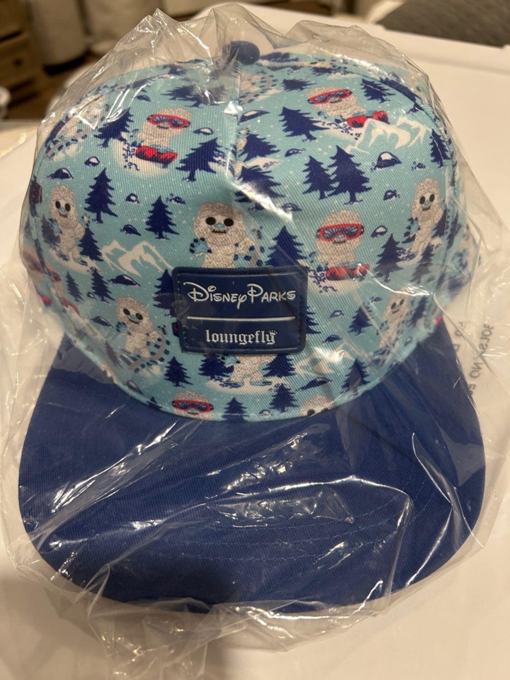 NWT Disney Parks Loungefly Blue Yeti Pattern Snapback Hat